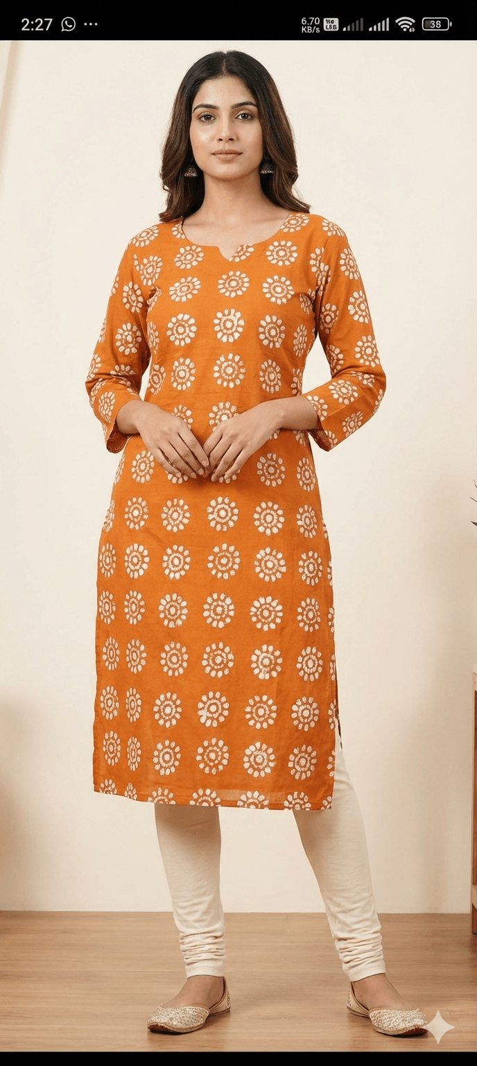Solid Linen A-Line Kurti